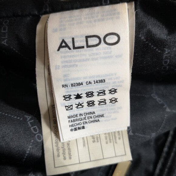 Aldo Adult Ladies Burgundy with Sparkly Yarn & Black Trim Snap Closure Backpack - Picture 9 of 16